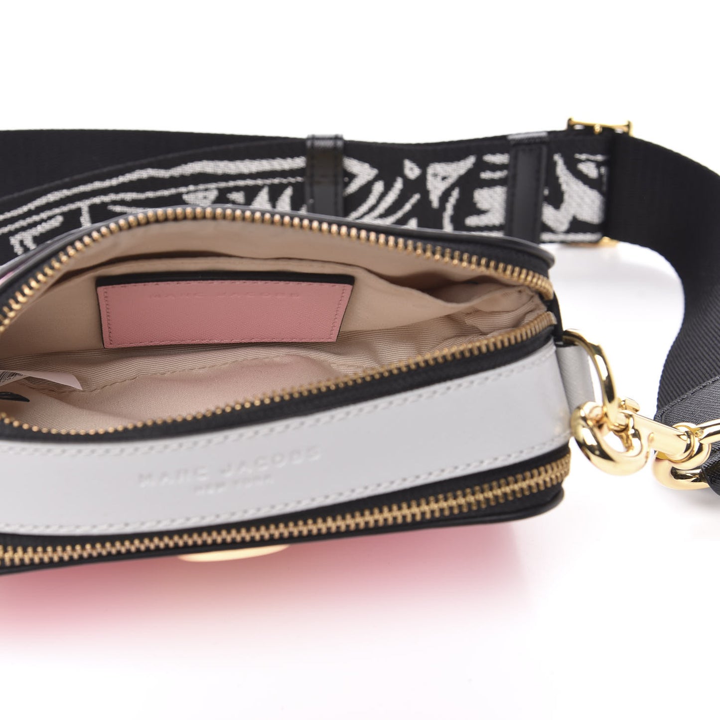 Saffiano Small Snapshot Camera Bag Baby Pink Multicolor