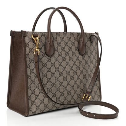Gucci X DISNEY GG Supreme Monogram Donald Duck Retro Interlocking G Tote Bag Beige Multicolor New Acero 3 of 10