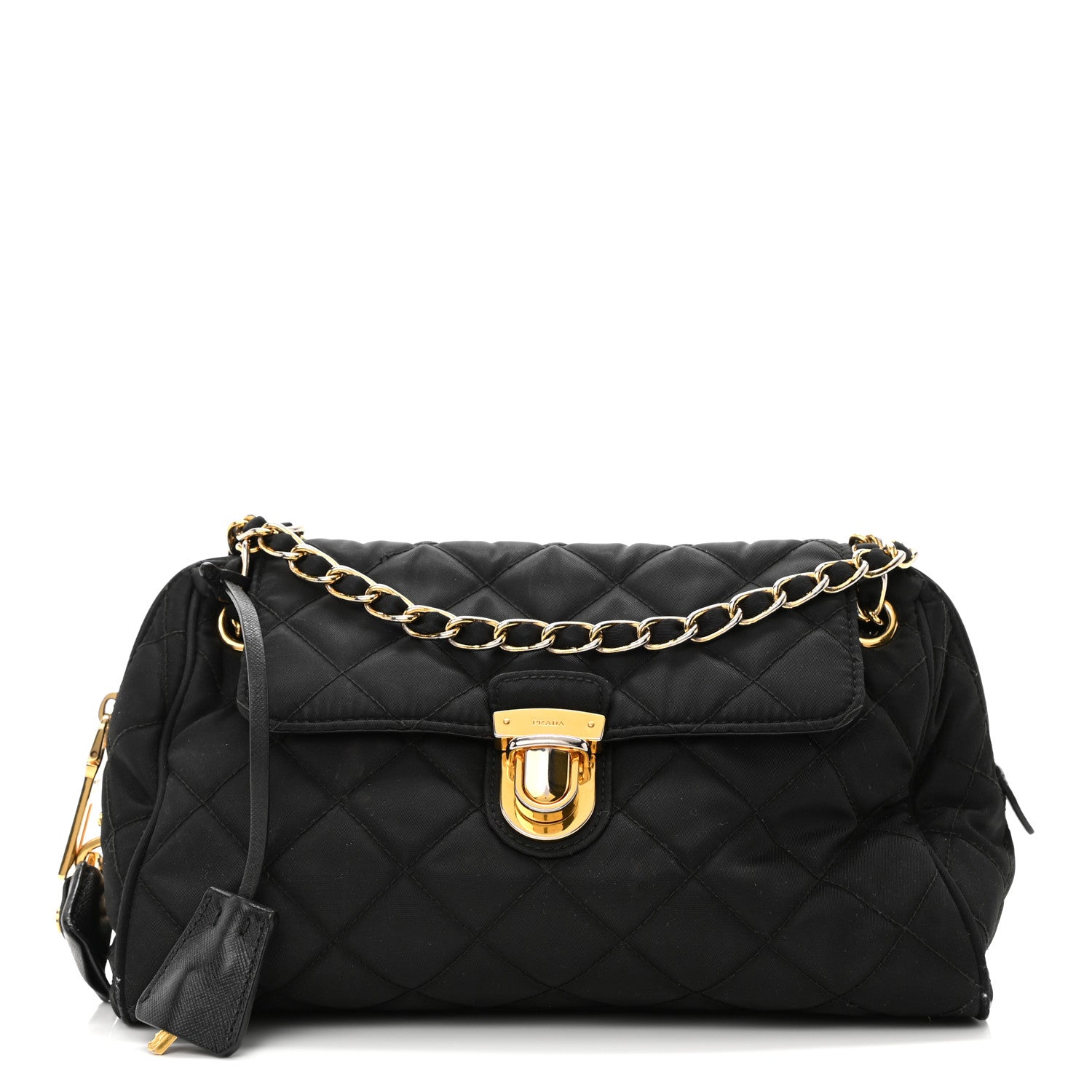 Prada Nylon Tessuto Impuntu Quilted Flap Black 1 of 13