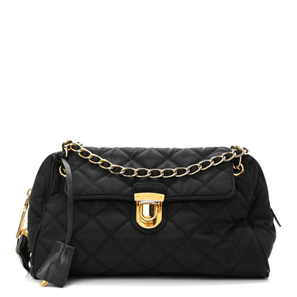 Prada Nylon Tessuto Impuntu Quilted Flap Black 1 of 13