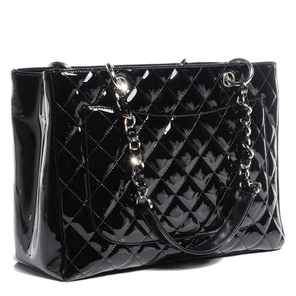 Chanel Patent Grand Shopping Tote GST Black 3 of 7