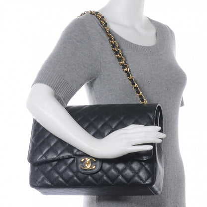 Chanel Caviar Quilted Maxi Double Flap Black 2 of 9