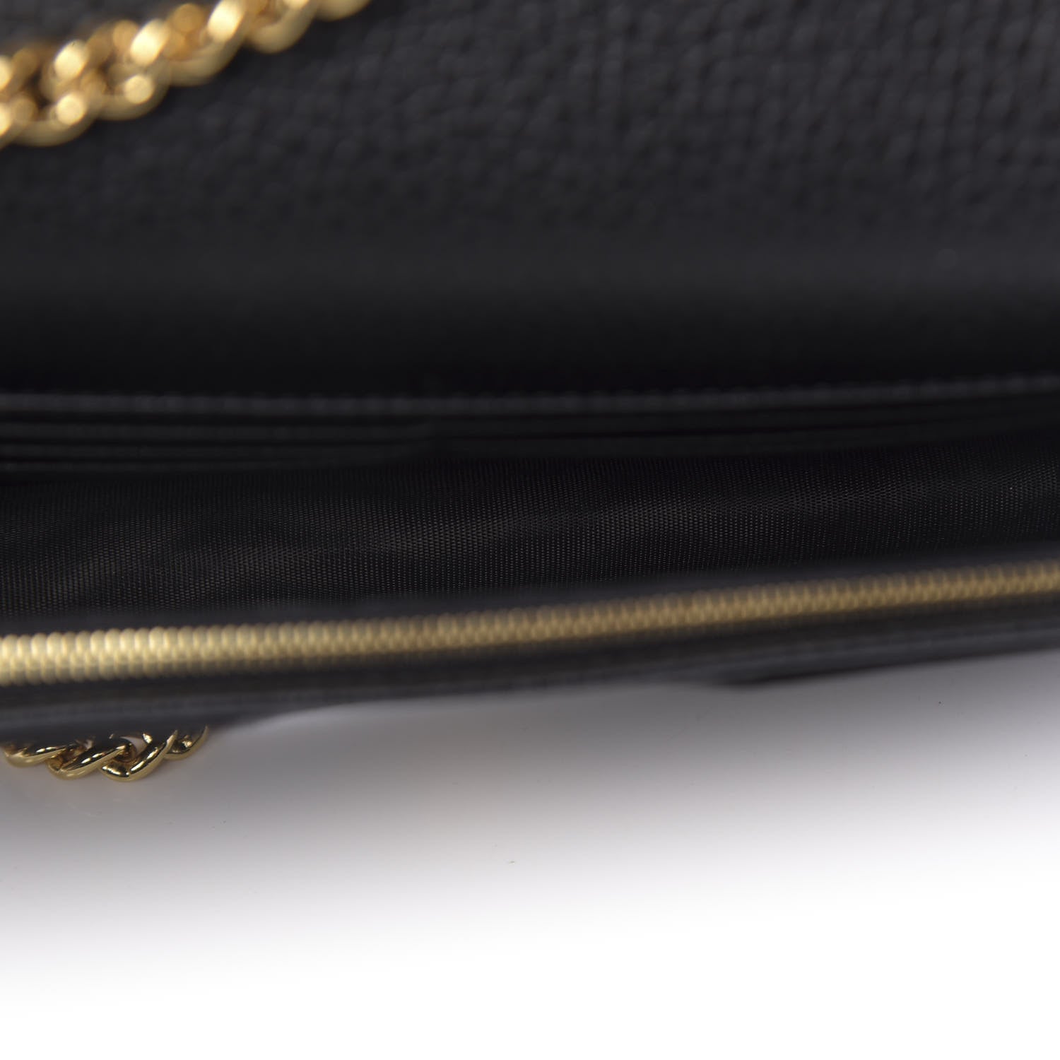 Gucci Calfskin Mini GG Marmont Chain Wallet Black 5 of 10