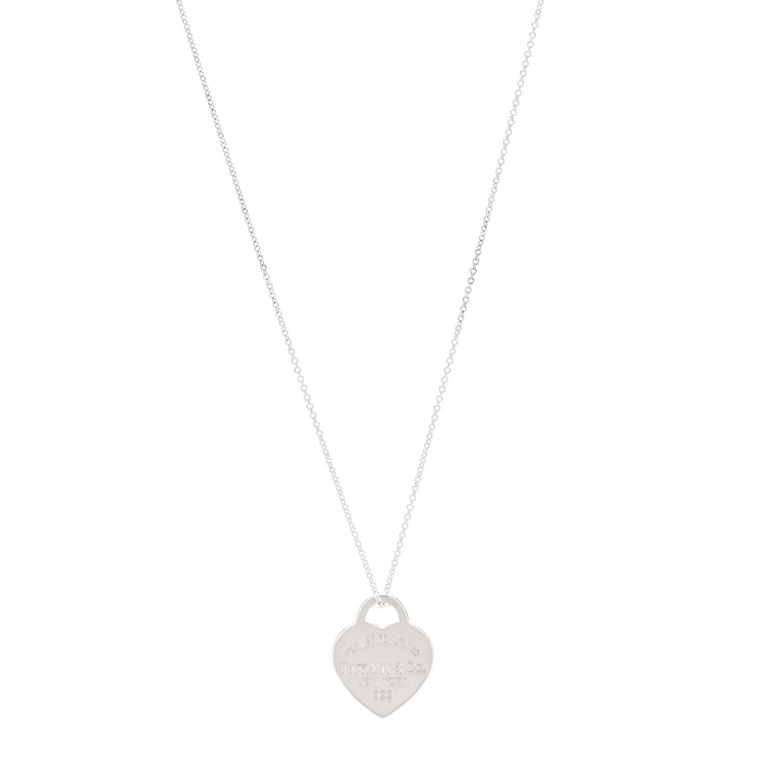 Tiffany Sterling Silver Medium Return To Tiffany Heart Pendant Necklace 1 of 6