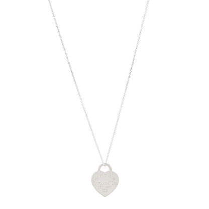 Tiffany Sterling Silver Medium Return To Tiffany Heart Pendant Necklace 1 of 6