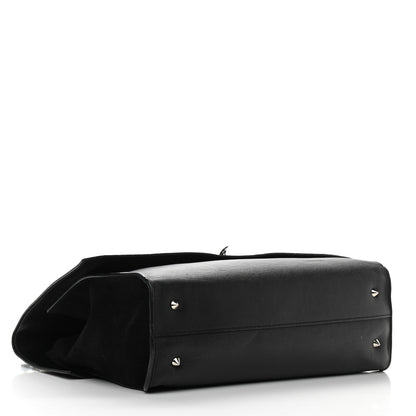 Givenchy Calfskin Crocodile Embossed Medium Shark Lock Satchel Black 4 of 11