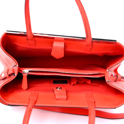 Fendi Vitello Elite Regular 2Jours Tote Papavero Silver 4 of 10