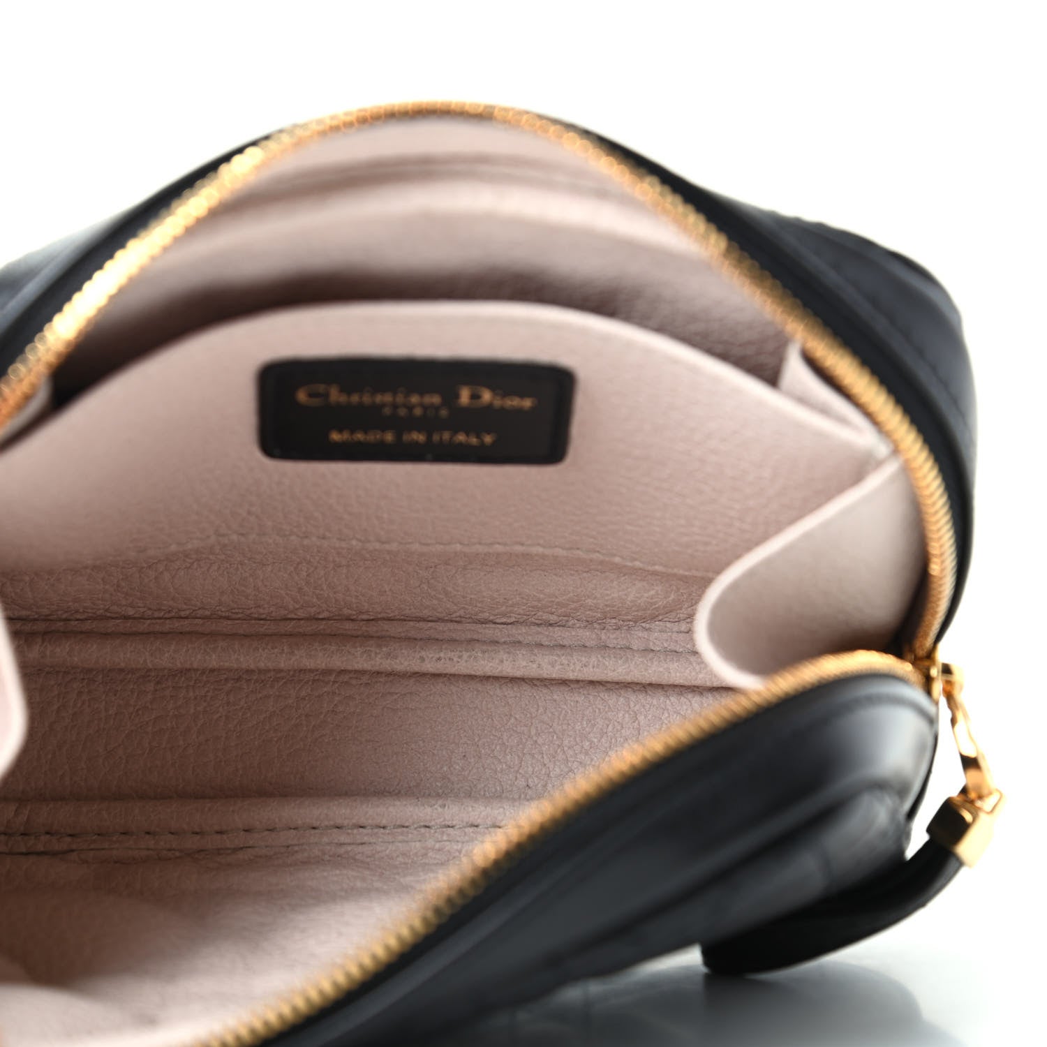 Christian Dior Lambskin Cannage Small Caro Zipped Pouch Black 5 of 8