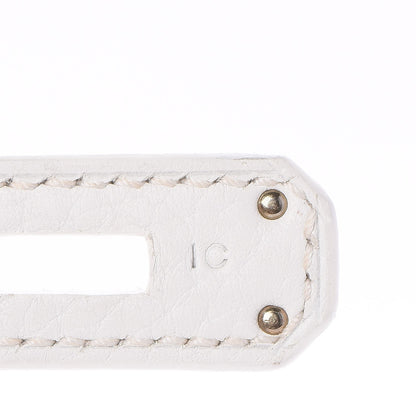 Hermes Taurillon Clemence Birkin 30 White 17 of 36