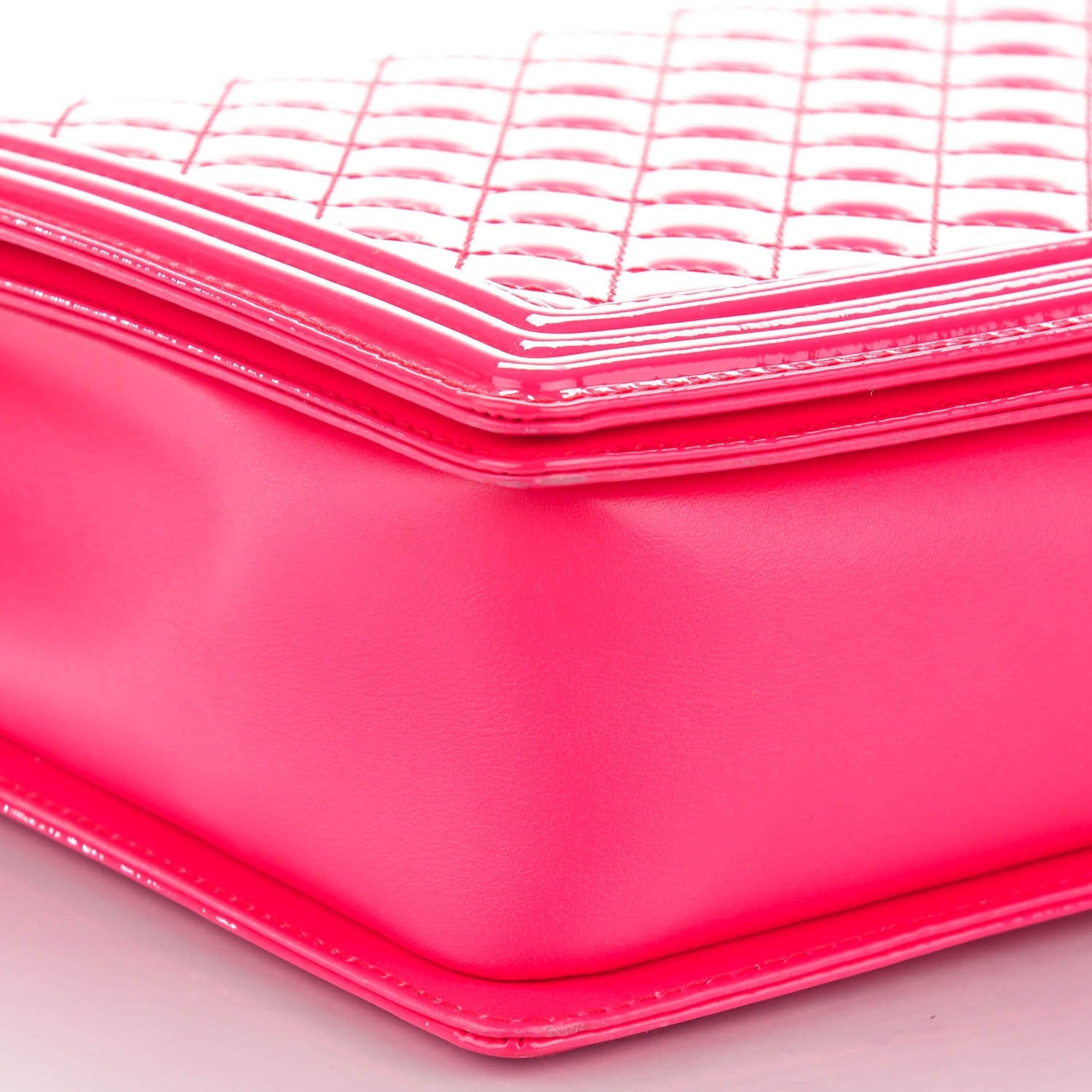 Chanel Patent Quilted Large Boy Flap Pink 8 of 9