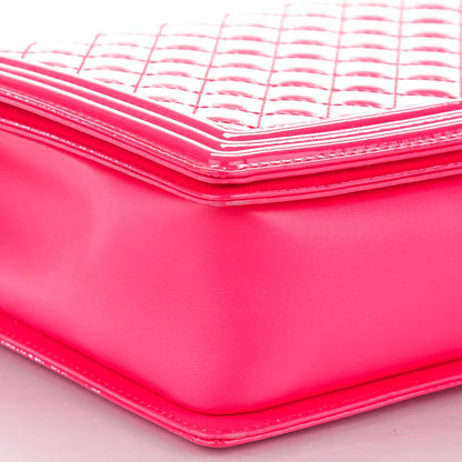Chanel Patent Quilted Large Boy Flap Pink 8 of 9