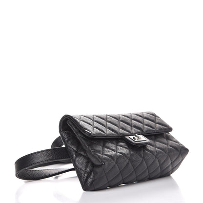 Chanel Grained Calfskin Quilted 2.55 Reissue Flap Belt Bag Clutch Black 4 of 7