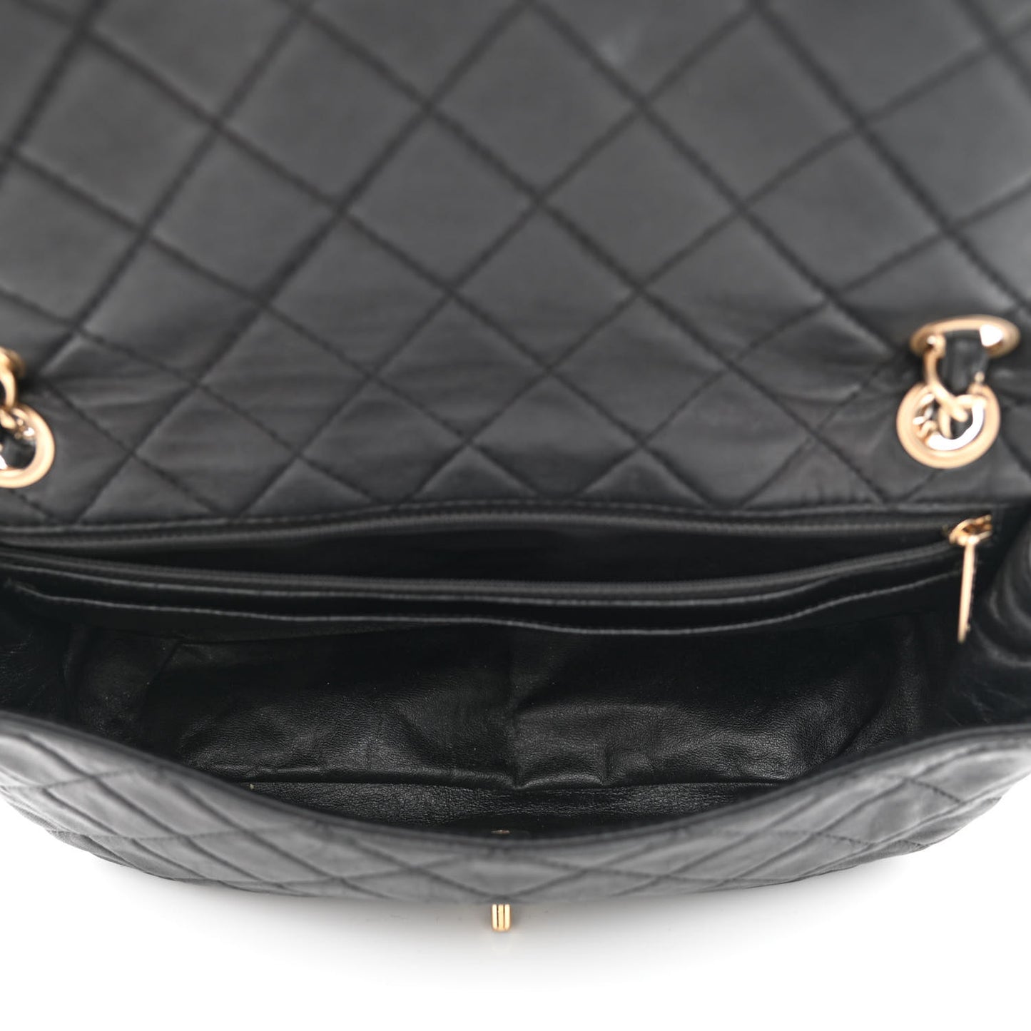 Lambskin Quilted Medium Precious Jewel Single Flap Black