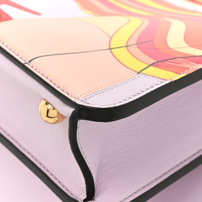 Fendi Vitello Seta Shiny Nappa Dancing Girls Inlay Small Peekaboo I SEE U Satchel Anemone Multicolor 12 of 14