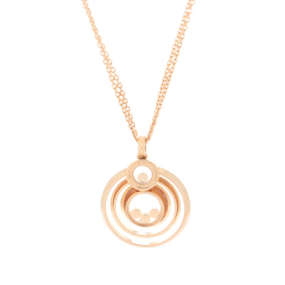 Chopard 18K Rose Gold Diamond Happy Diamonds Pave Pendant Necklace 6 of 7