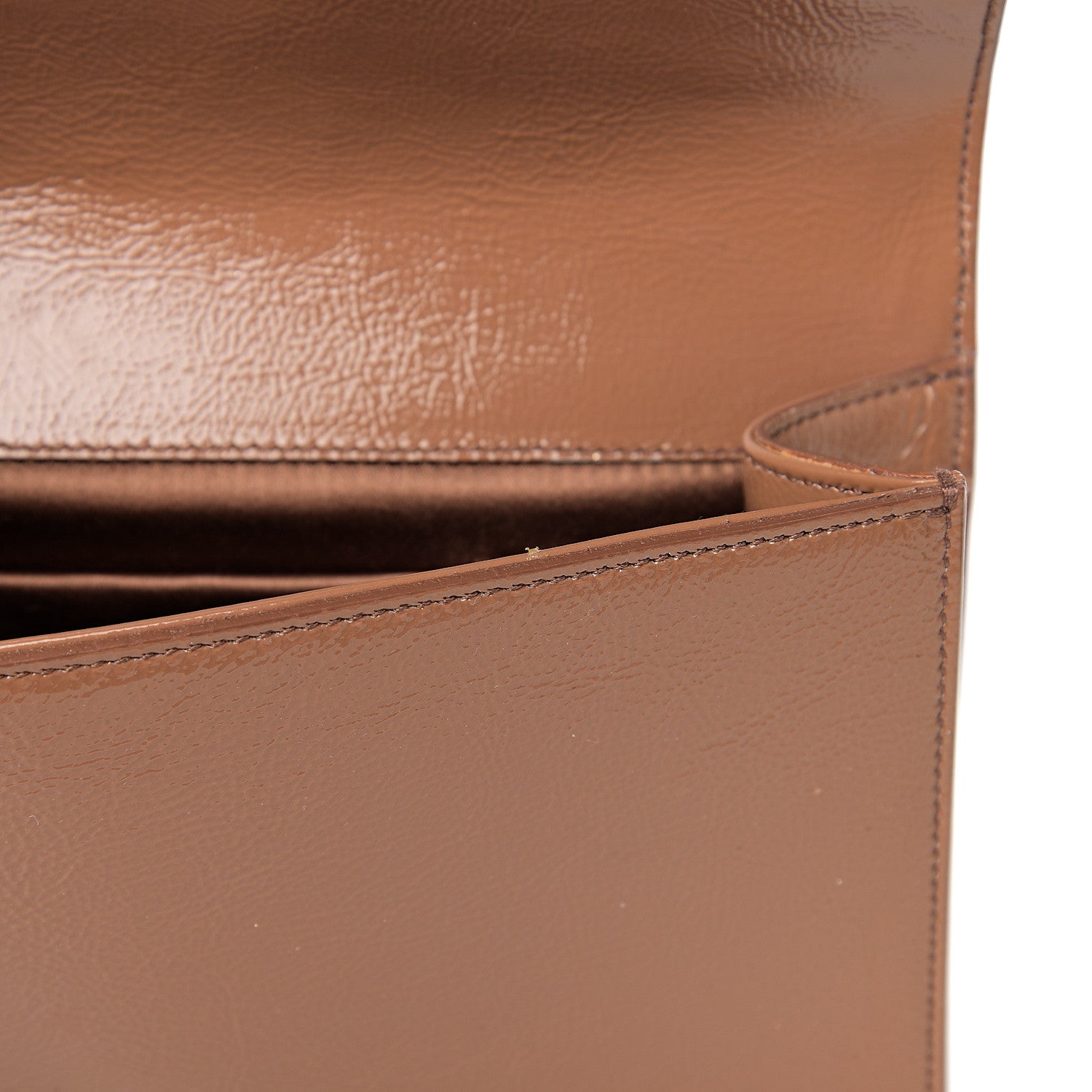 Saint Laurent Textured Patent Calfskin Monogram Large Belle De Jour Clutch Nude 7 of 7