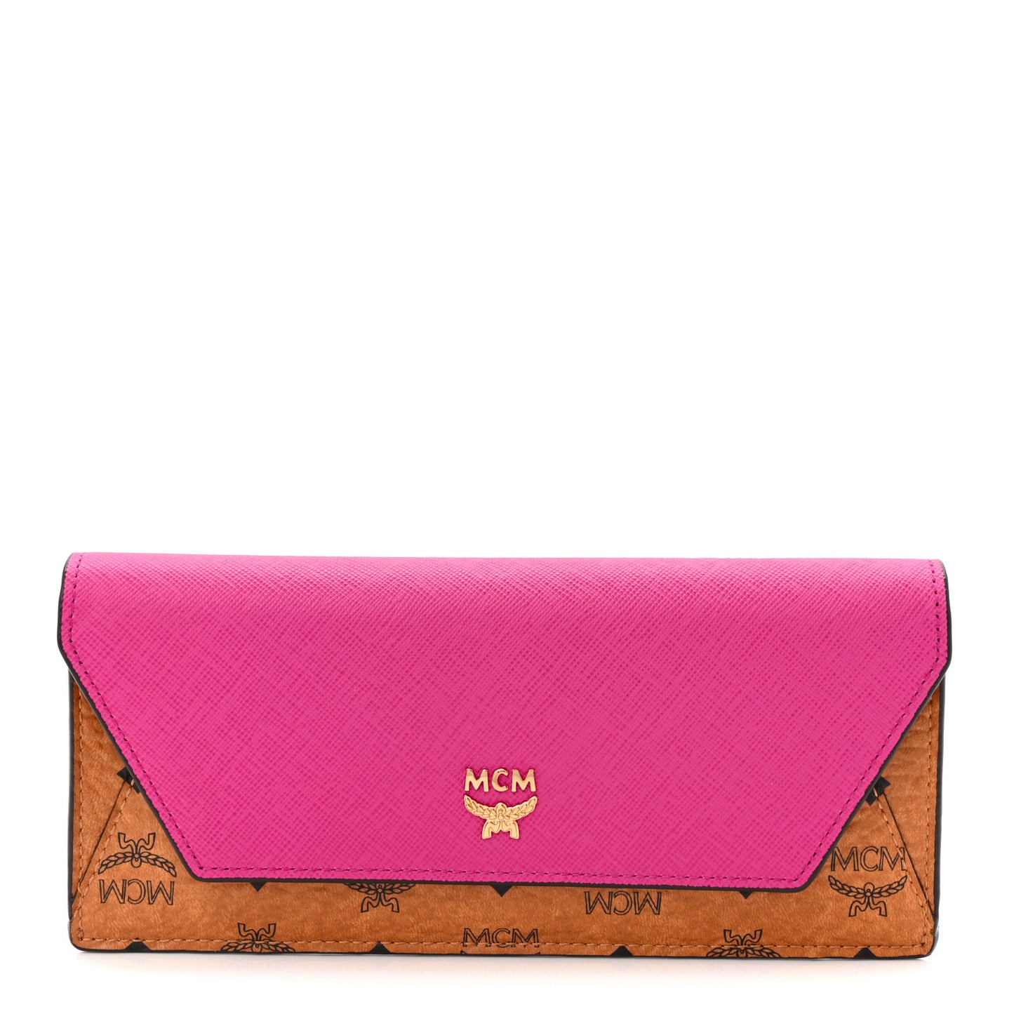 Visetos Love Letter Long Flap Wallet Cognac Pink
