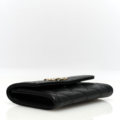Chanel Caviar Quilted CC Flap Card Holder Black 4 of 8