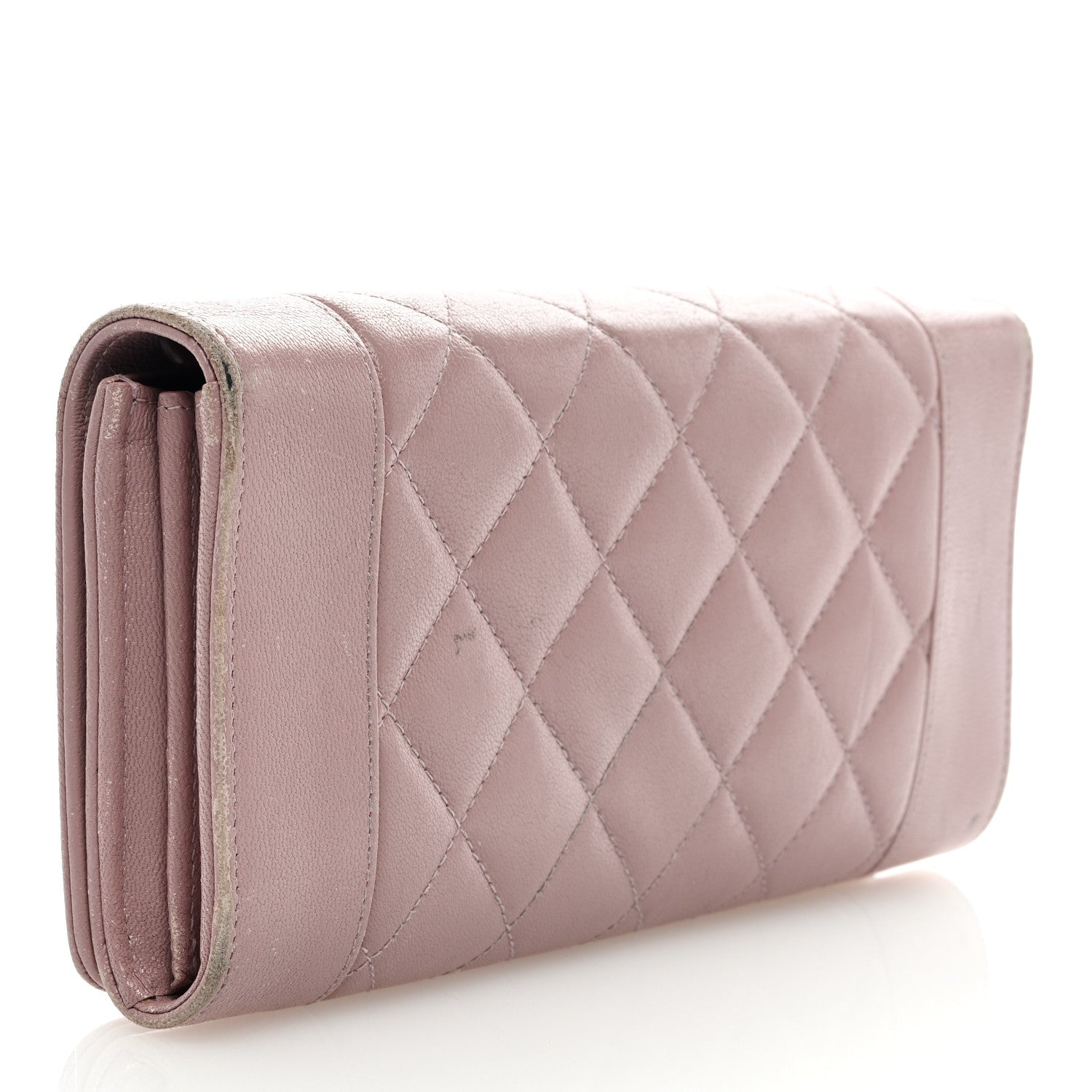 Chanel Sheepskin Quilted Mademoiselle Vintage Flap Wallet Pink 2 of 11