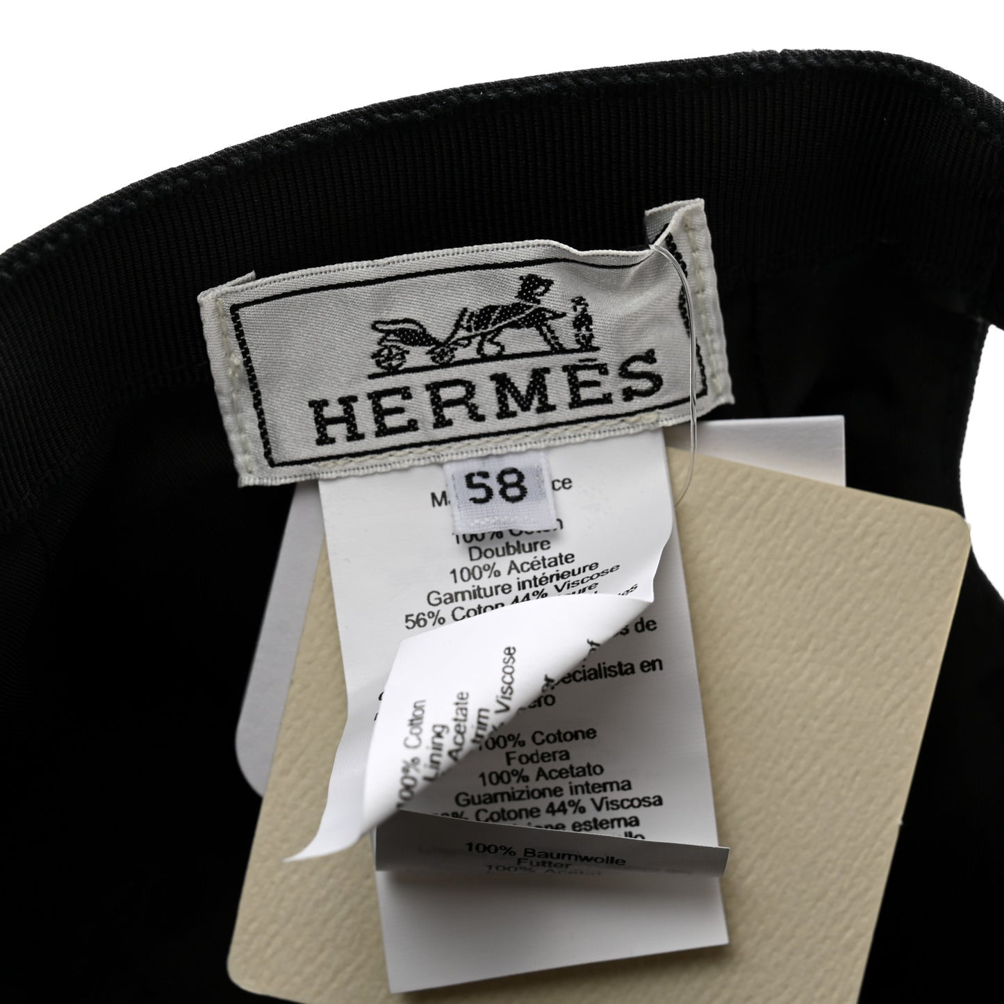 Cotton Miles H Circle Hat 58 Black