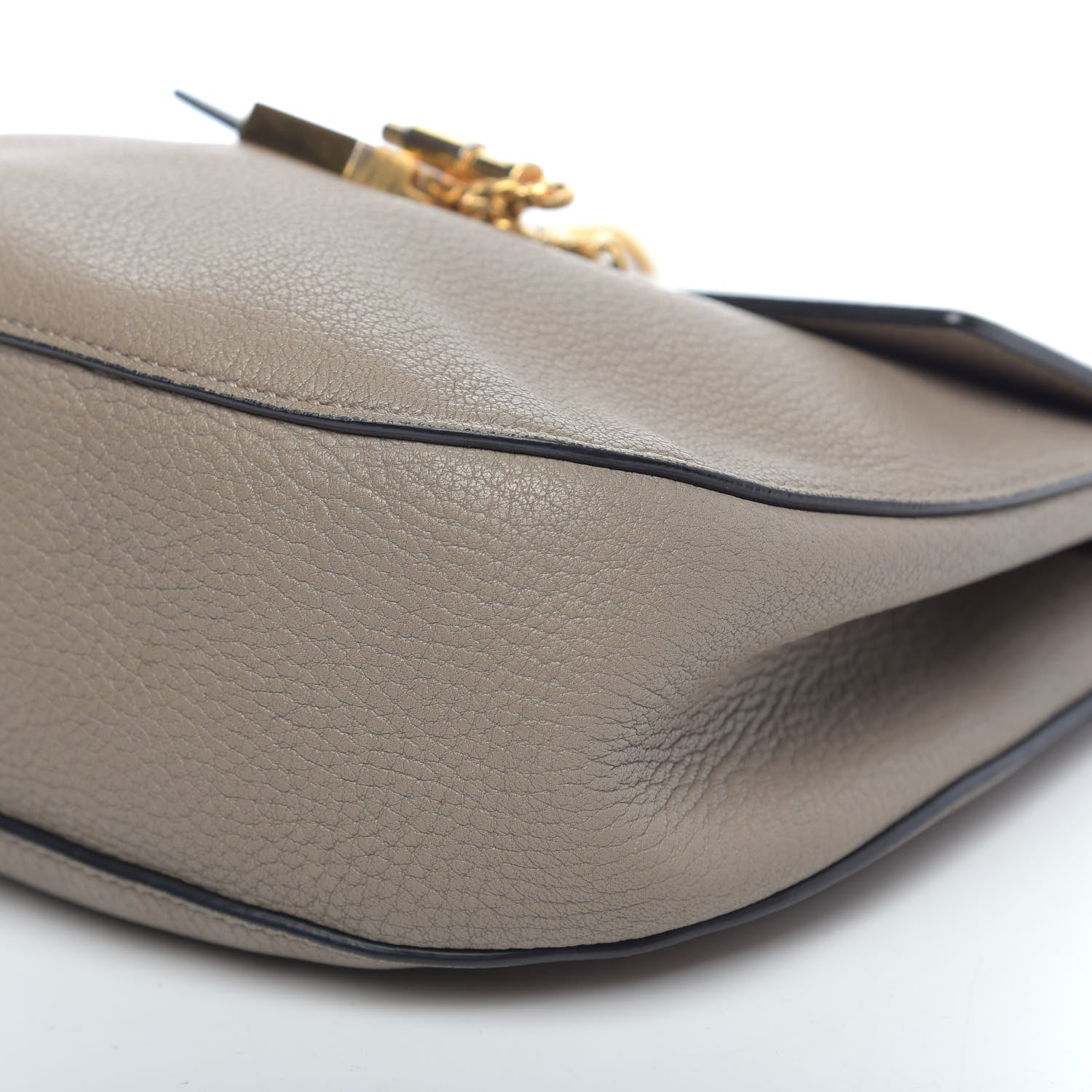 Chloe Grained Lambskin Drew Shoulder Bag Motty Grey 9 of 14