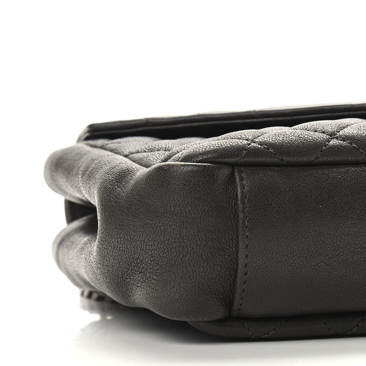 Saint Laurent Sheepskin Tri-Quilt Monogram Medium College Bag Coal 9 of 10