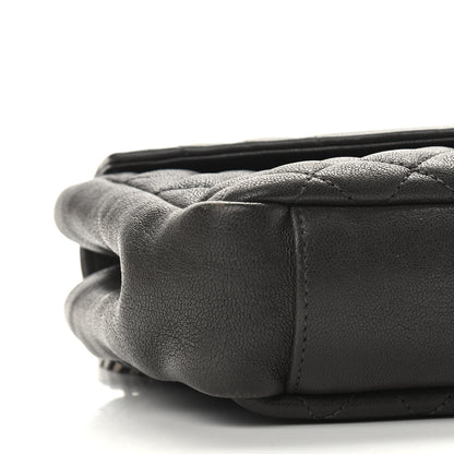 Saint Laurent Sheepskin Tri-Quilt Monogram Medium College Bag Coal 9 of 10