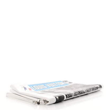 Louis Vuitton Calfskin Newspaper Print Pouch 4 of 11