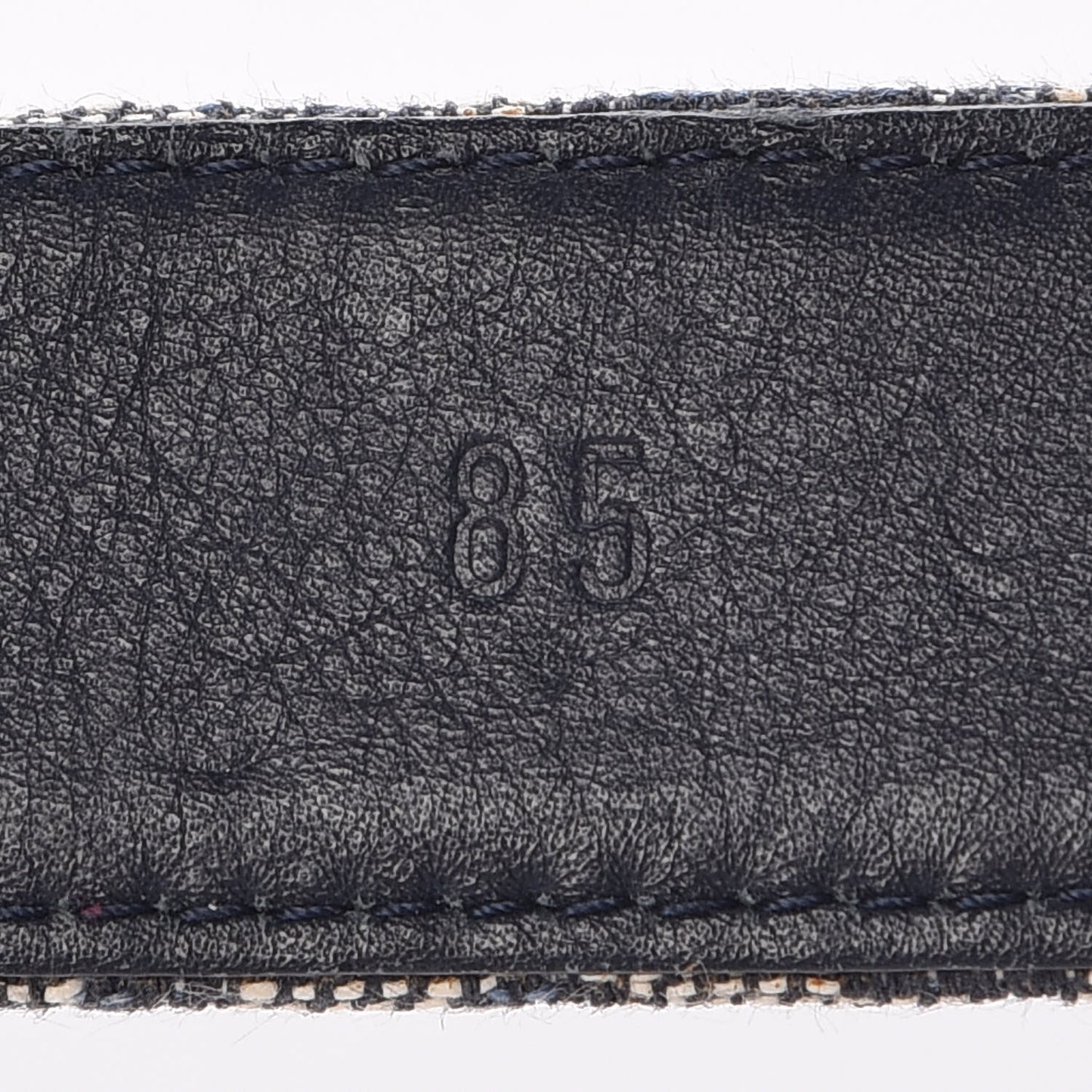 Canvas Monogram Logo Belt 85 Blue