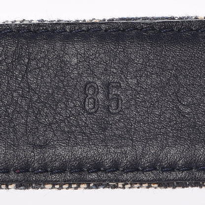 Christian Dior Canvas Monogram Logo Belt 85 Blue 6 of 9