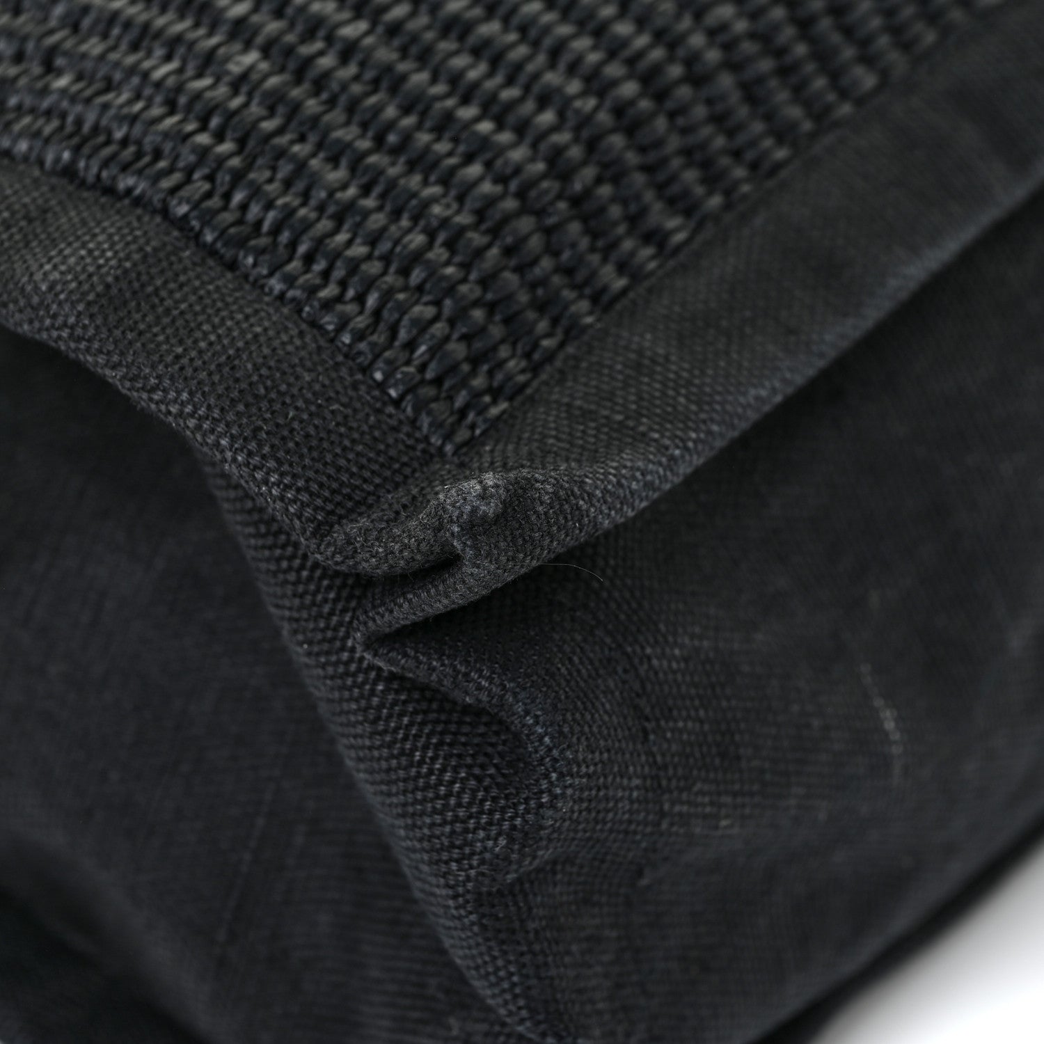 Saint Laurent Raffia Linen Calfskin Rive Gauche Tote Black 13 of 18