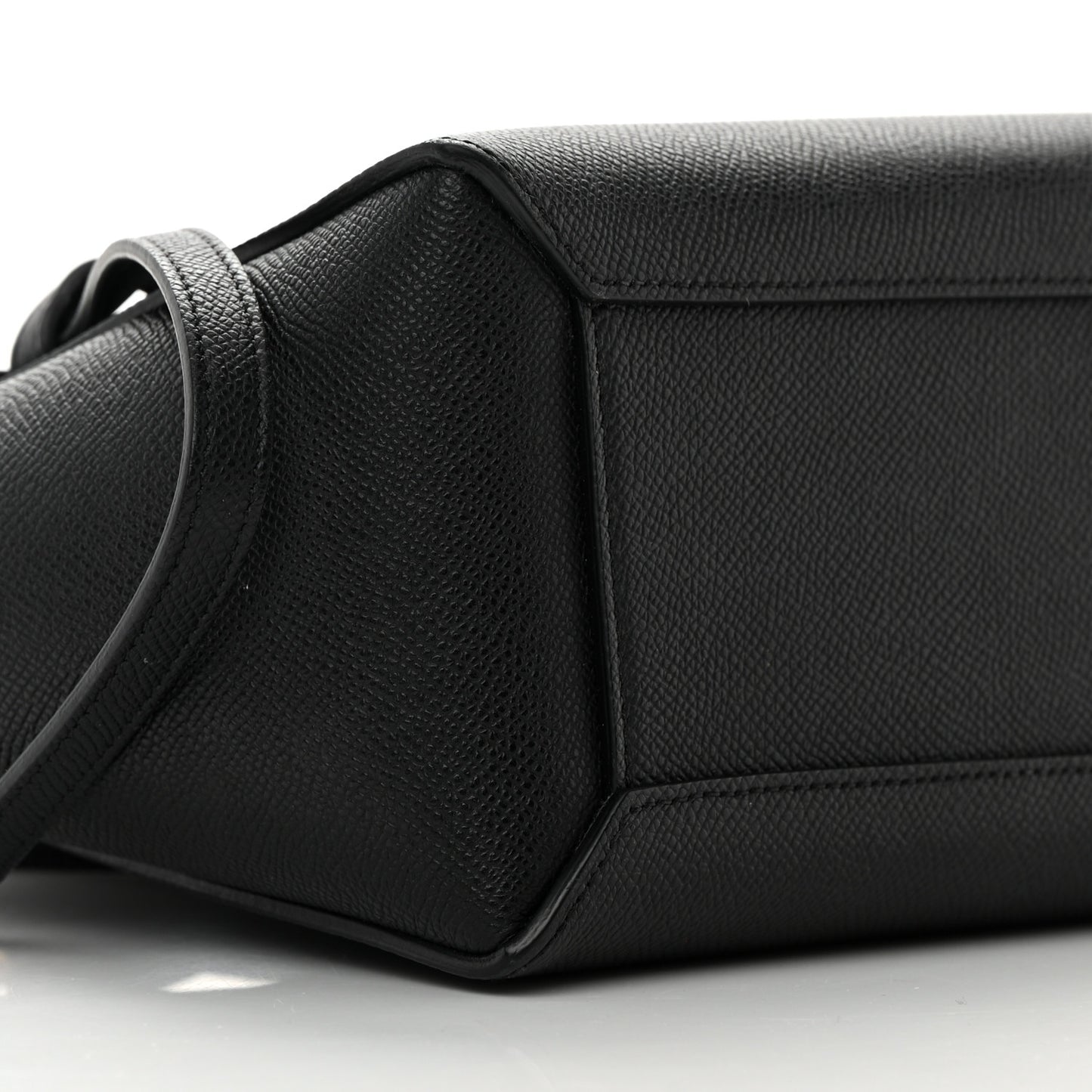 Grained Calfskin Nano Belt Bag Black