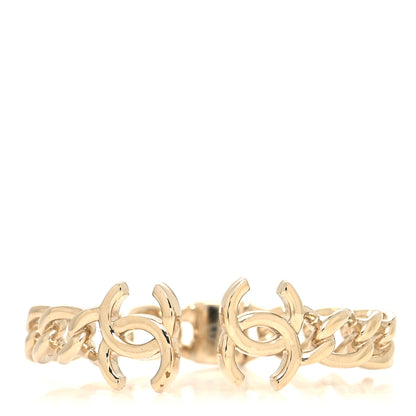Chanel Metal CC Chain Link Cuff Bracelet Gold 1 of 4