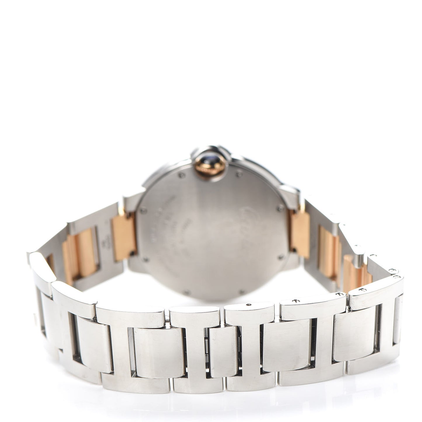 Stainless Steel 18K Pink Gold Pink Mother of Pearl 36mm Ballon Bleu De Cartier Automatic Watch