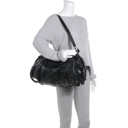 Gucci Leather Medium Galaxy Satchel Black 2 of 7