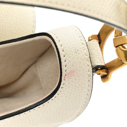 Christian Dior Grained Calfskin Mini Saddle Bag White 10 of 11