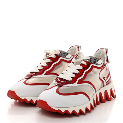 Christian Louboutin Transparent Mesh Patent Calfskin Sharkina Sneakers 37 White 3 of 7