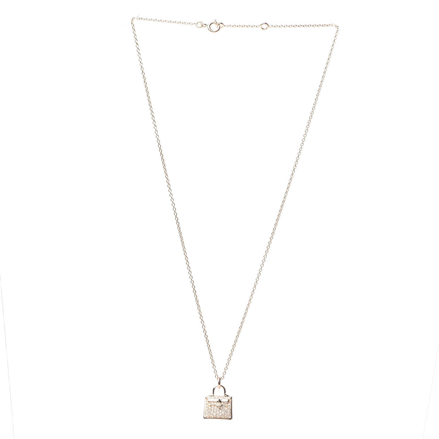 18K Rose Gold Diamond Kelly Amulette Pendant Necklace