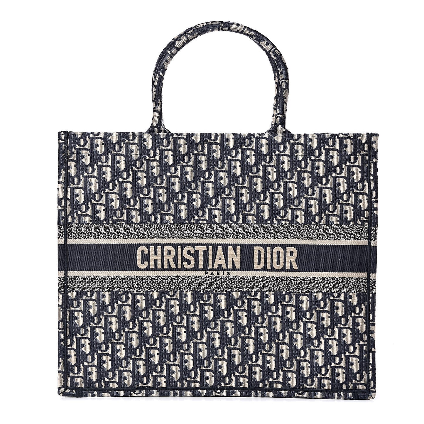 Oblique Book Tote Blue Multicolor
