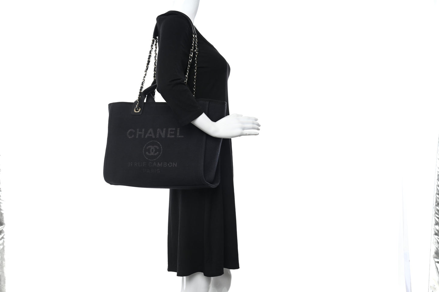 Mixed Fibers Small Deauville Tote Black