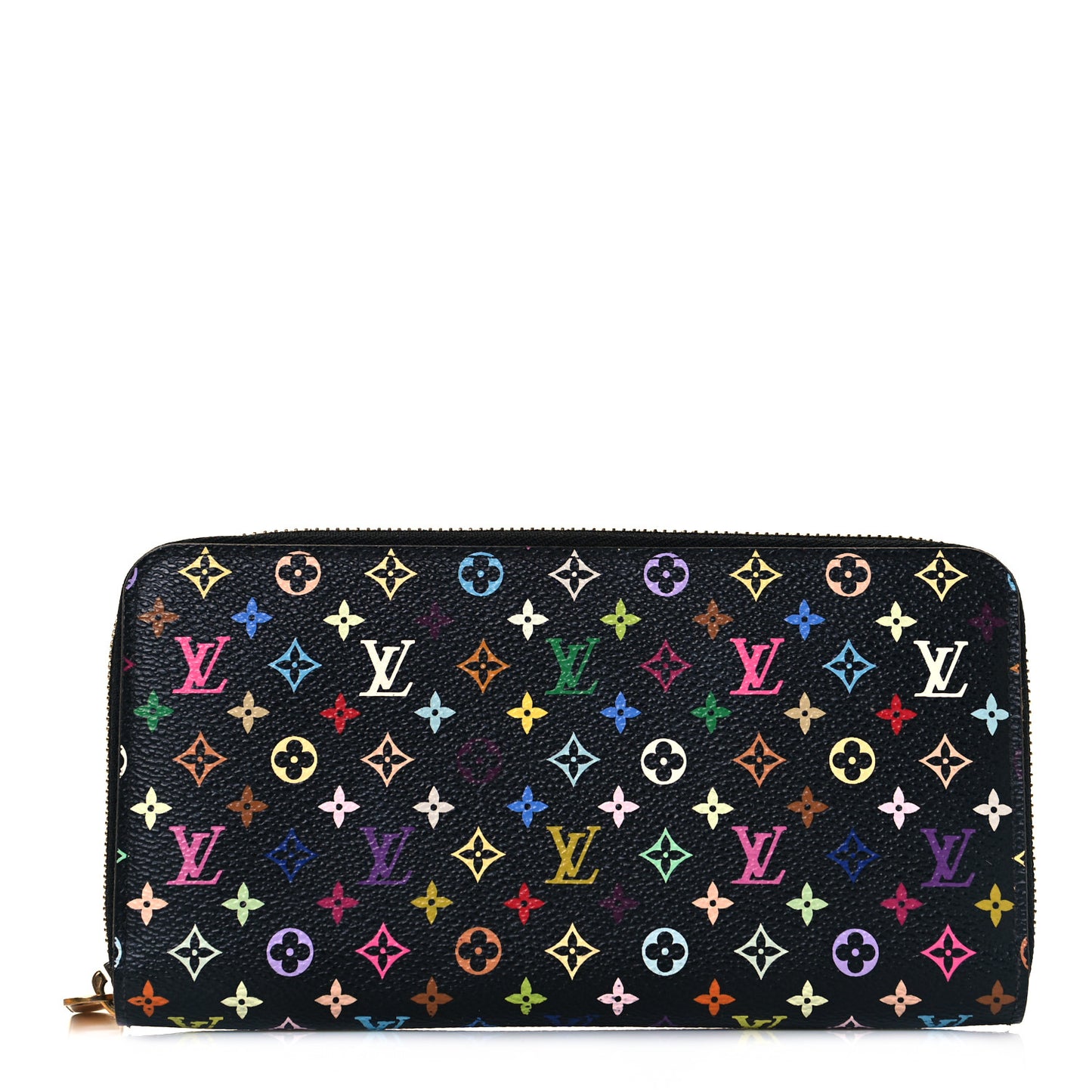 Monogram Multicolor Zippy Wallet Black Violet