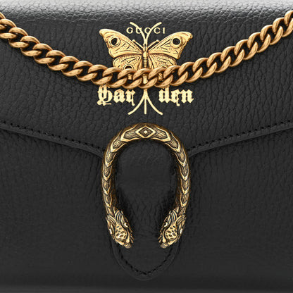 Gucci Calfskin Garden Dionysus Chain Wallet Black 10 of 12