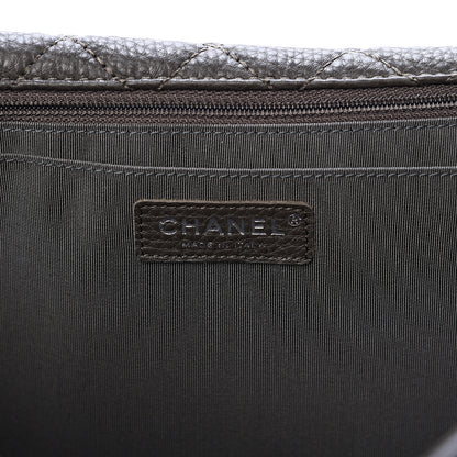Chanel Calfskin Quilted Small XXL Travel Flap Bag Khaki 5 of 10