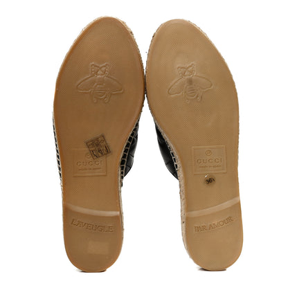 Gucci Nappa Matelasse GG Marmont Espadrille Slippers 36.5 Black 7 of 12
