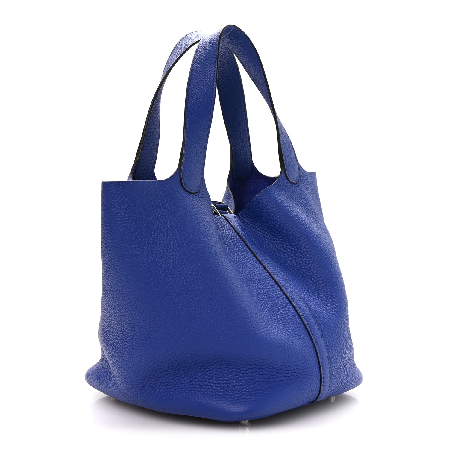 Hermes Taurillon Clemence Picotin Lock 18 PM Bleu Electrique 2 of 12