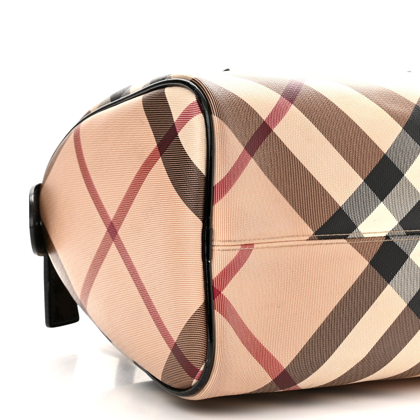Nova Check Patent Small Chester Bowling Bag Black