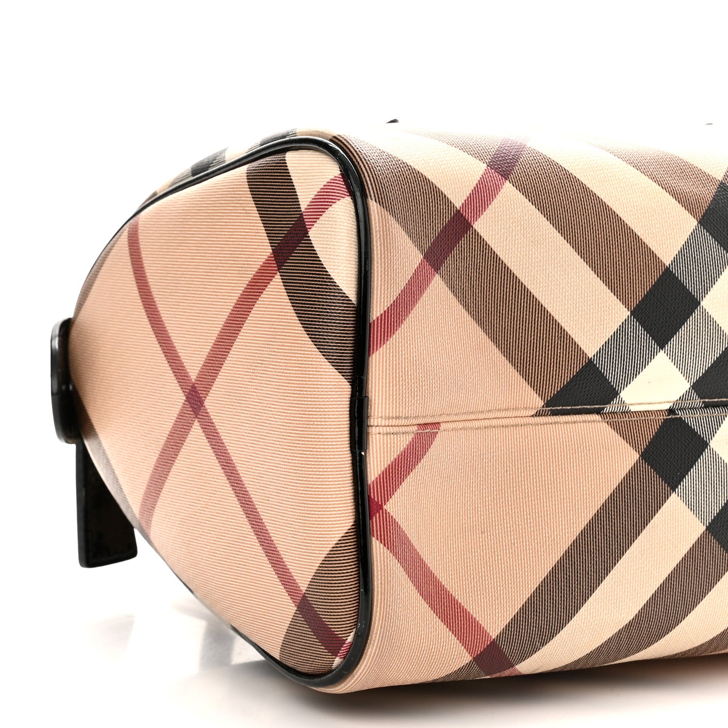 Burberry Nova Check Patent Small Chester Bowling Bag Black 3 of 9