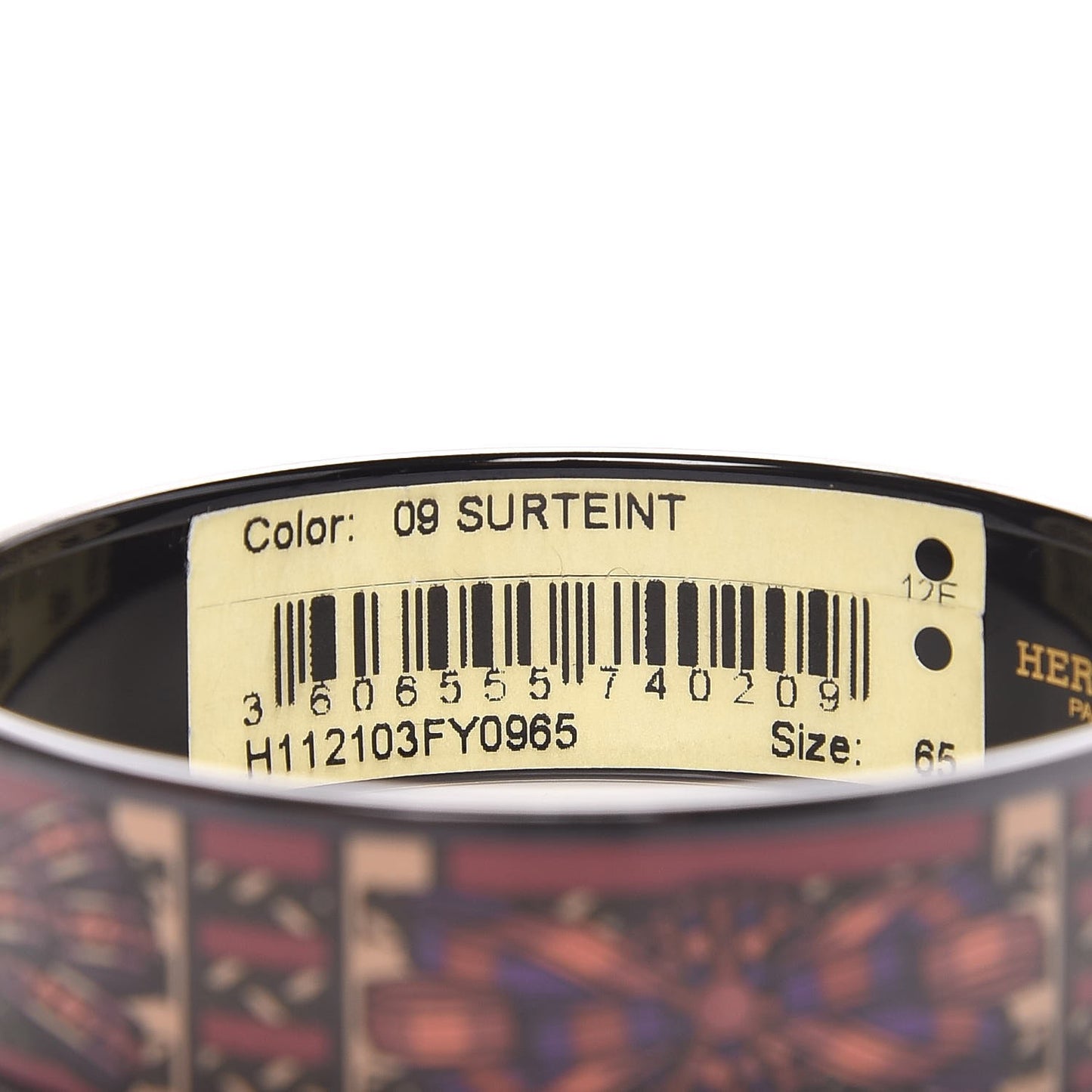Enamel Printed Rubans de Cheval Wide Bracelet 65 Surteint