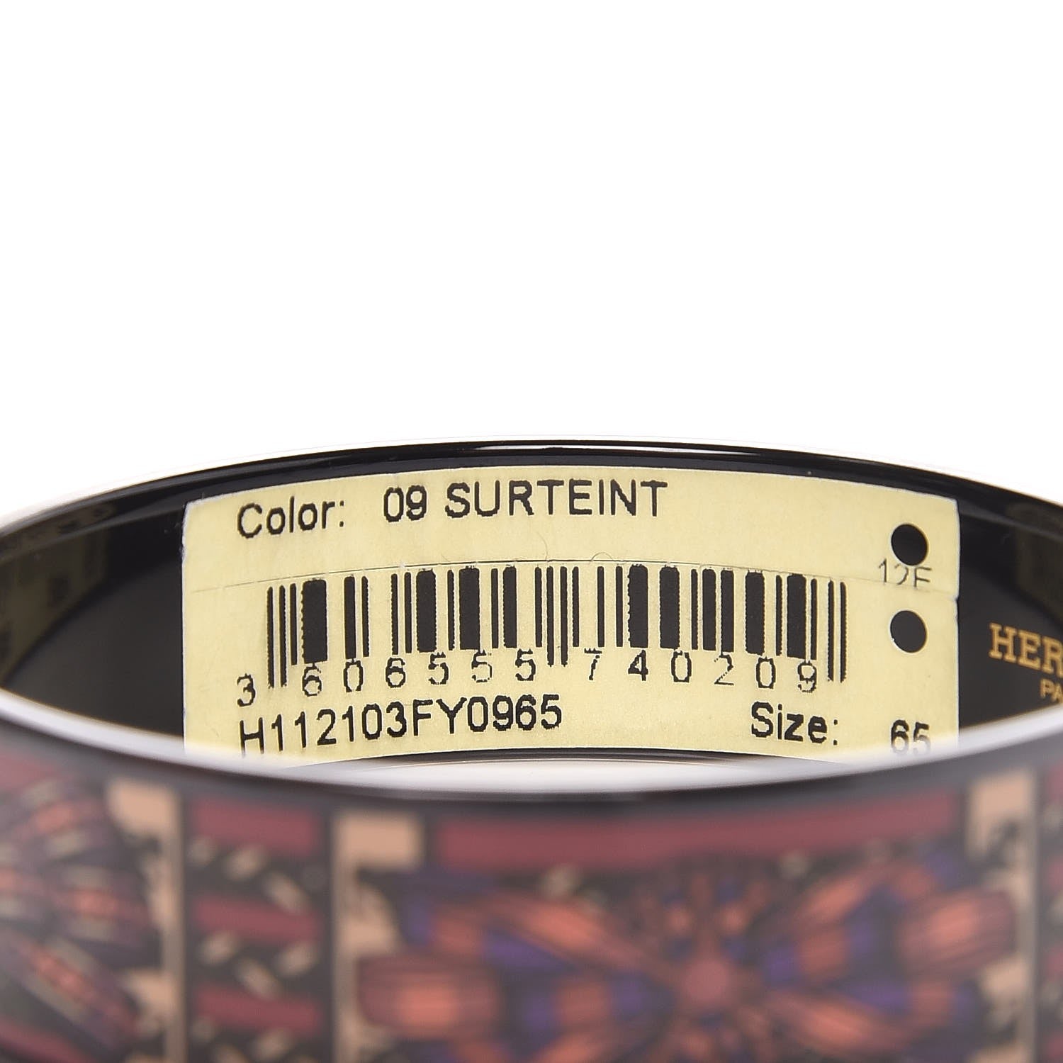Hermes Enamel Printed Rubans de Cheval Wide Bracelet 65 Surteint 4 of 6