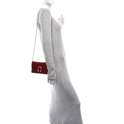 Gucci Crinkled Patent Mini Dionysus Shoulder Bag Rosso Ancora Red 2 of 10
